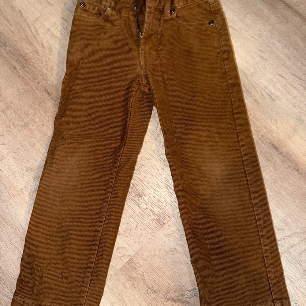 Like new Janie and Jack Toddler Boys' Corduroy Pants Rich Brown caramel size 4